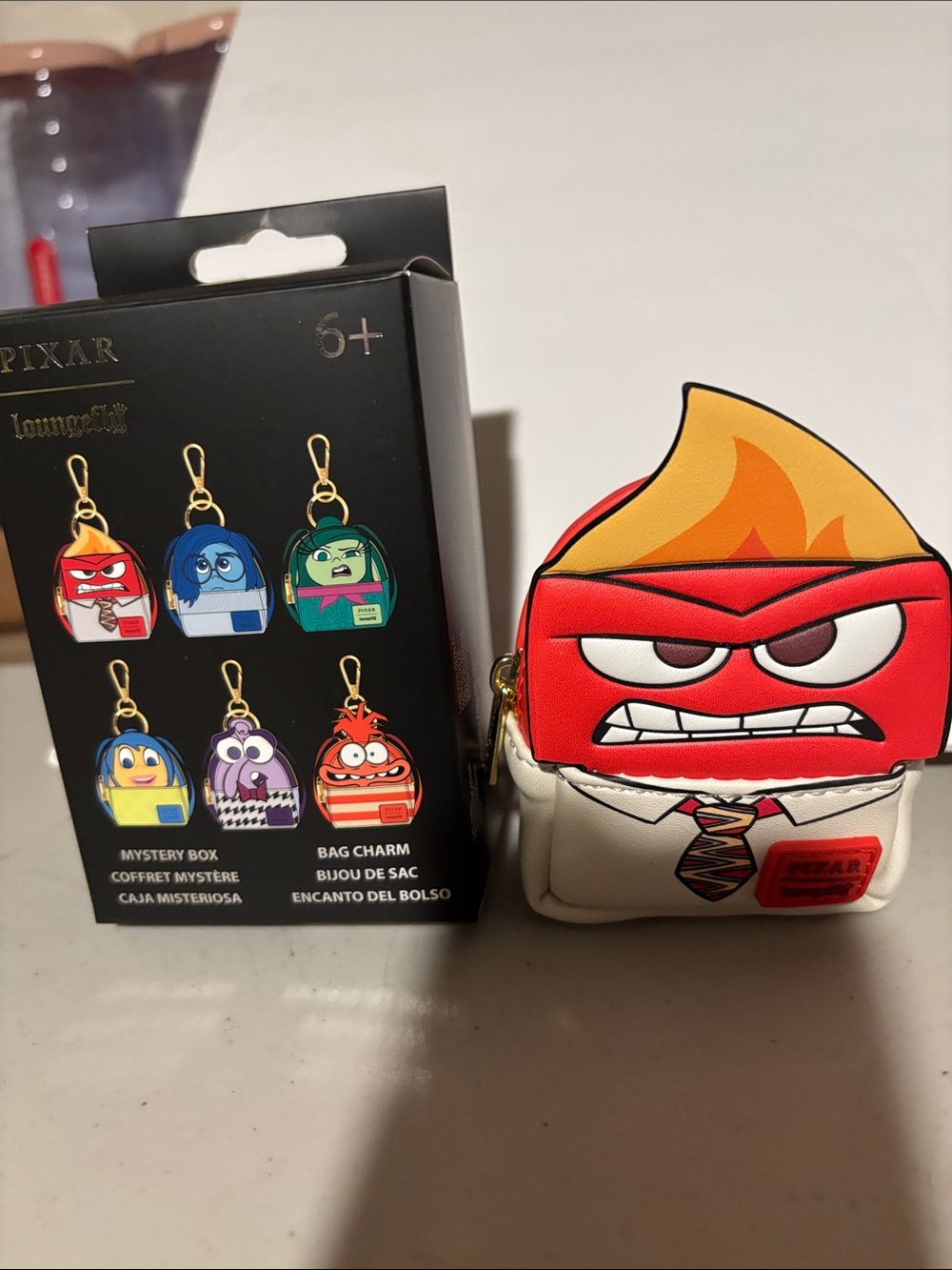 Loungefly Pixar Inside Out Anger Mini Coin Purse charm - opened new